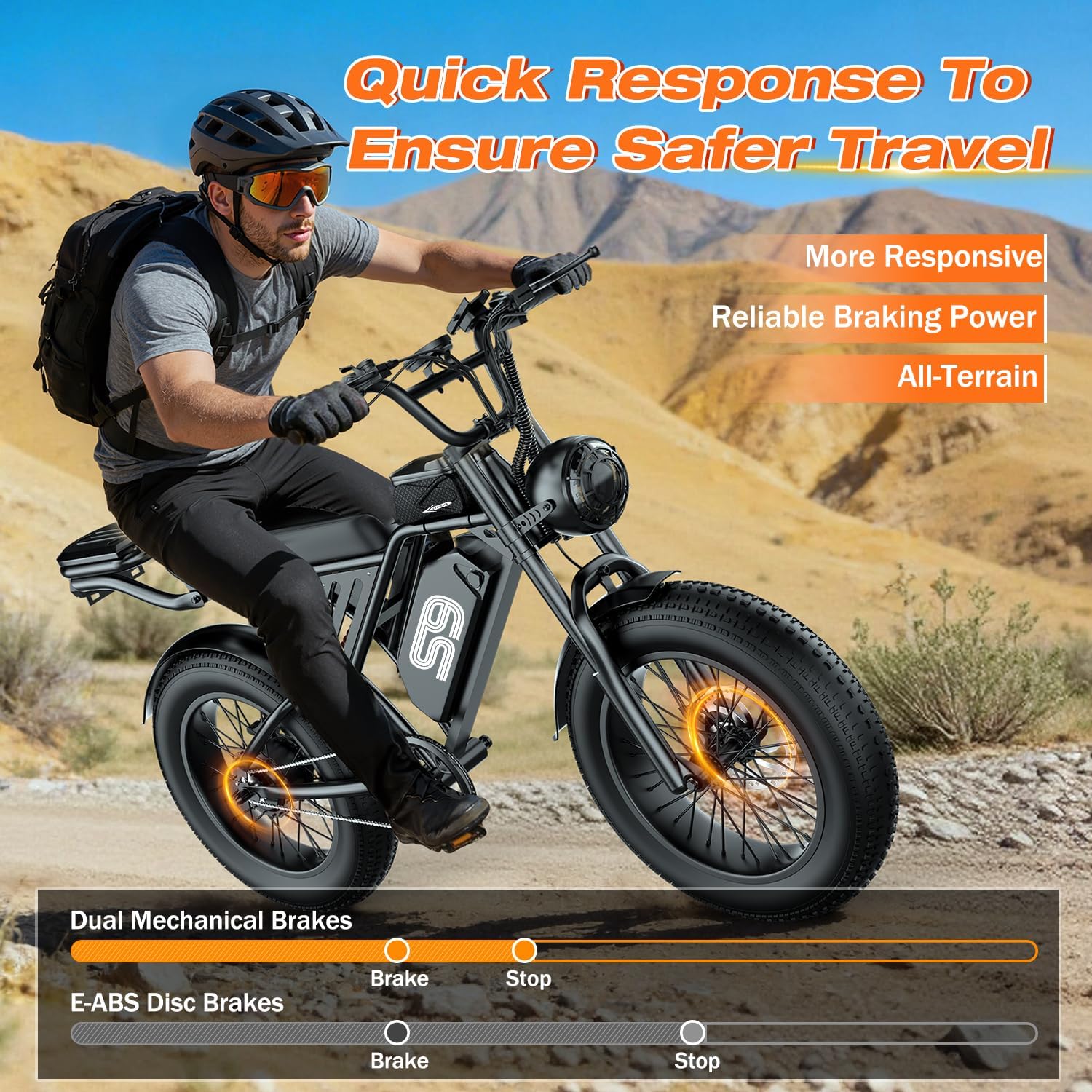 ASKGO Electric Bike for Adults, 2500W Peak Electric Dirt Bike, 36MPH 65Miles E Bike with 48V 20AH Removable Battery, 16"/20" Fat Tire All-Terrain Ebike with NFC Unlock