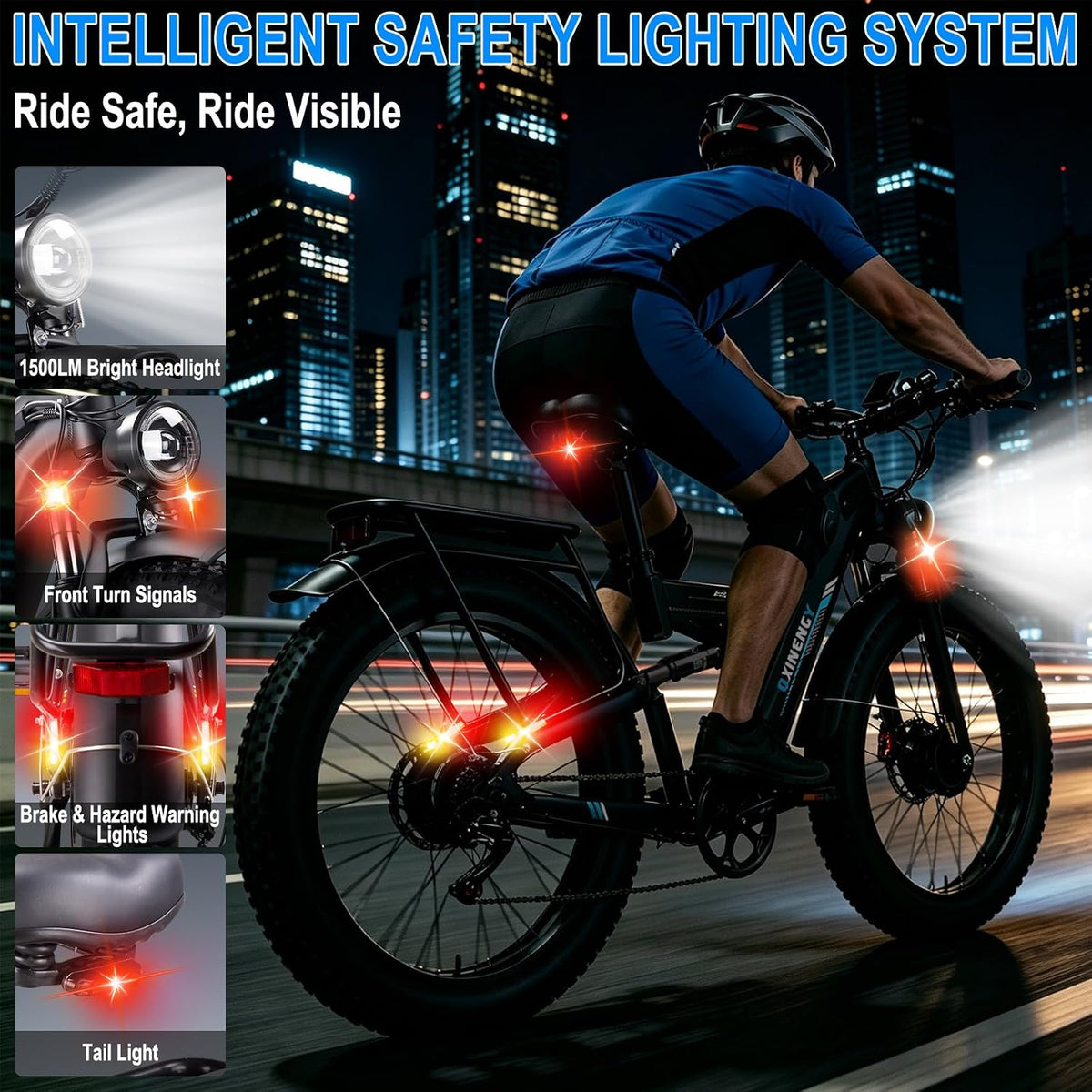 8000W Peak Dual Motor Ebike for Adults, Max 50 MpH Up to 100 Miles 52V 30AH