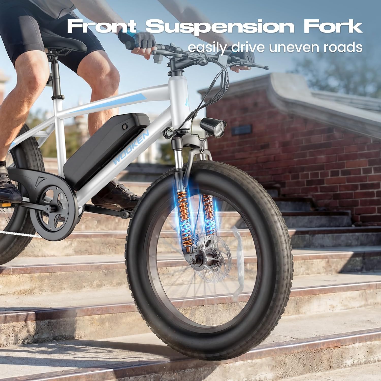 Wooken Electric Bike for Adults, 20"x4.0" Fat Tire Electric Bike