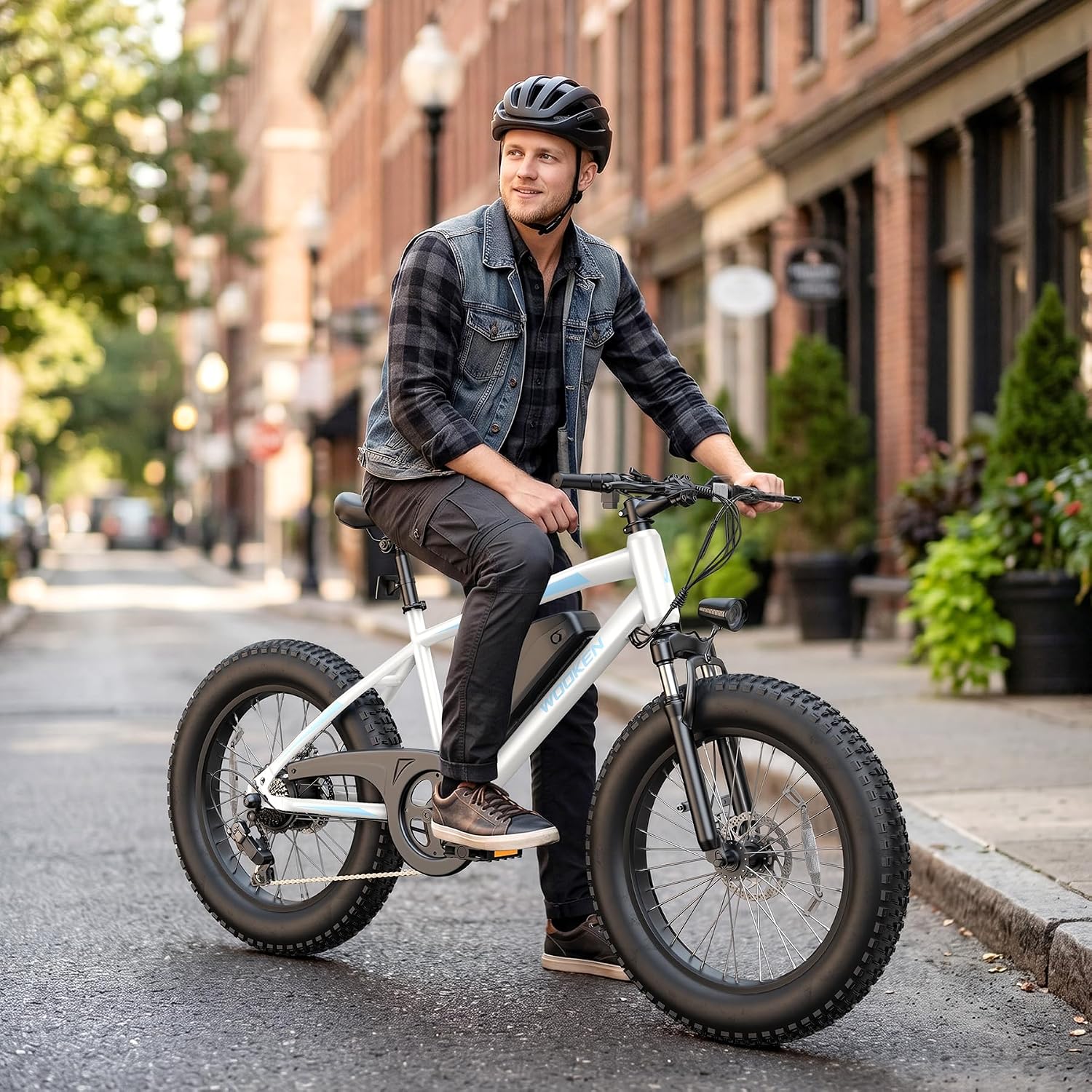 Wooken Electric Bike for Adults, 20"x4.0" Fat Tire Electric Bike