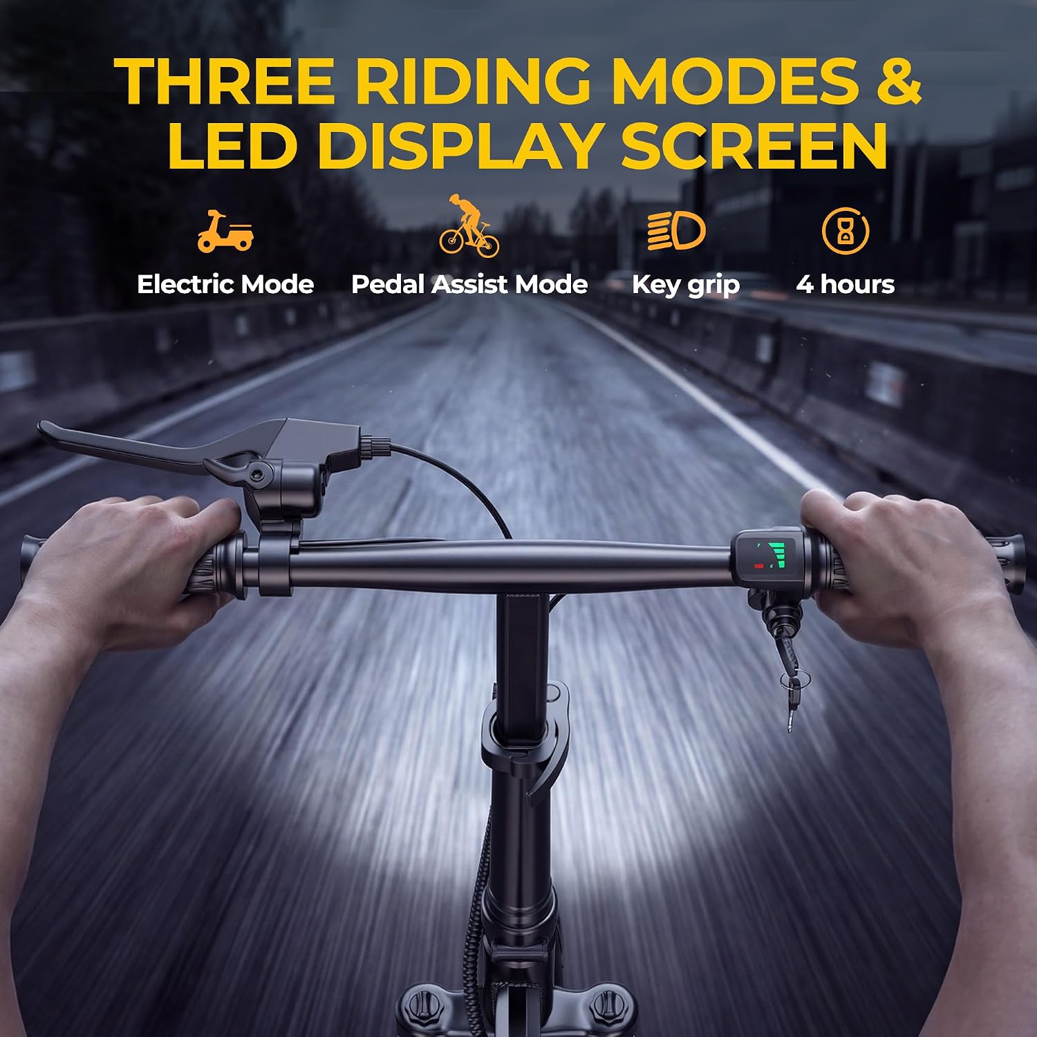 WERHY Electric Bike for Adults, 500W Motor, 20 MPH Max Speed Folding Ebike, 14" Electric Bicycles, Max 20/30 Miles Range (Pedal Assist Mode), Mini E Bikes