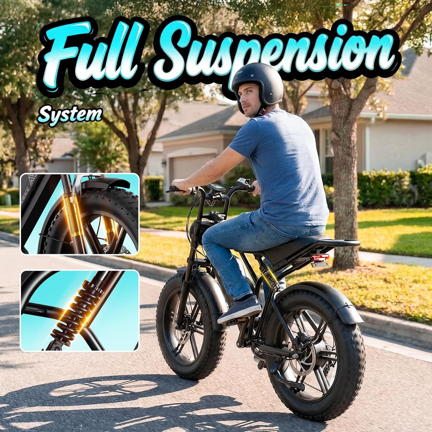 TST Electric Bike for Adults, 48V 15Ah Battery for Urban Cycling, Fat Tire