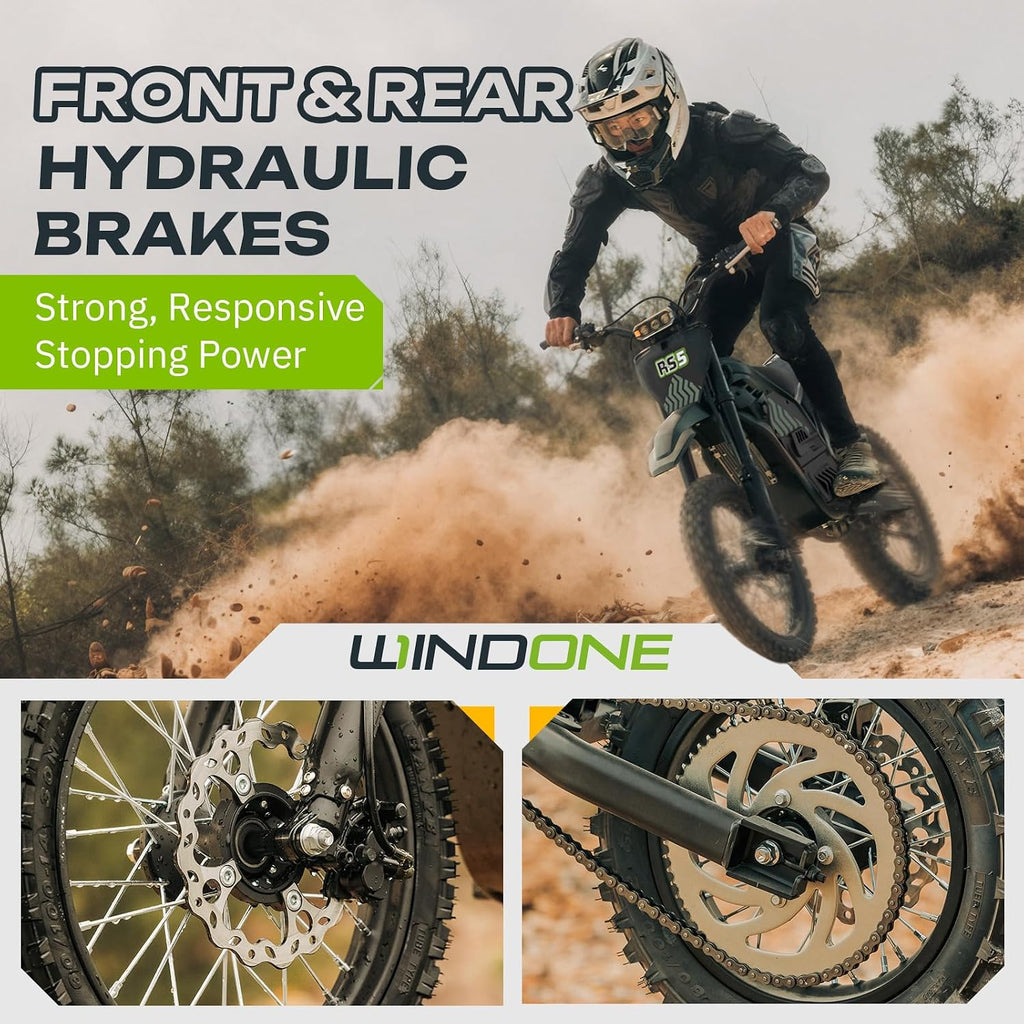 Windone RS5 Electric Dirt Bike for Teens & Adults (13+), Up to 37 MPH
