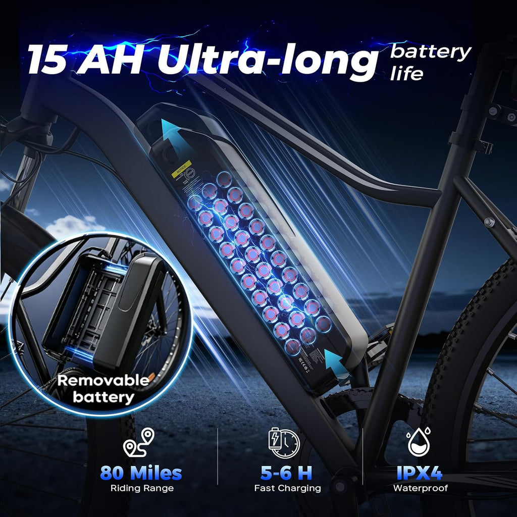 Electric Bike 26 Up to 80 Miles Range