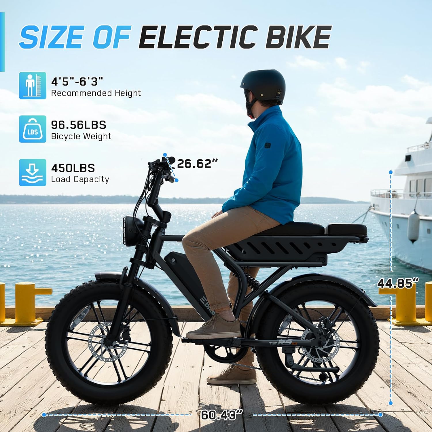 Electric Bike for Adults,48V15Ah Removable Battery Retro Ebike,Suspension