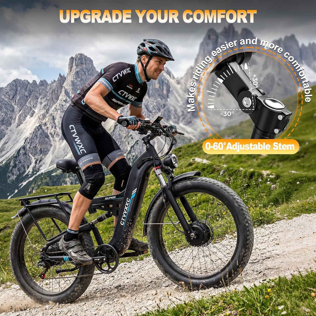 8000W Peak 52V Dual Motor Ebike for Adults,50 MPH Max Electric Dirt Bike