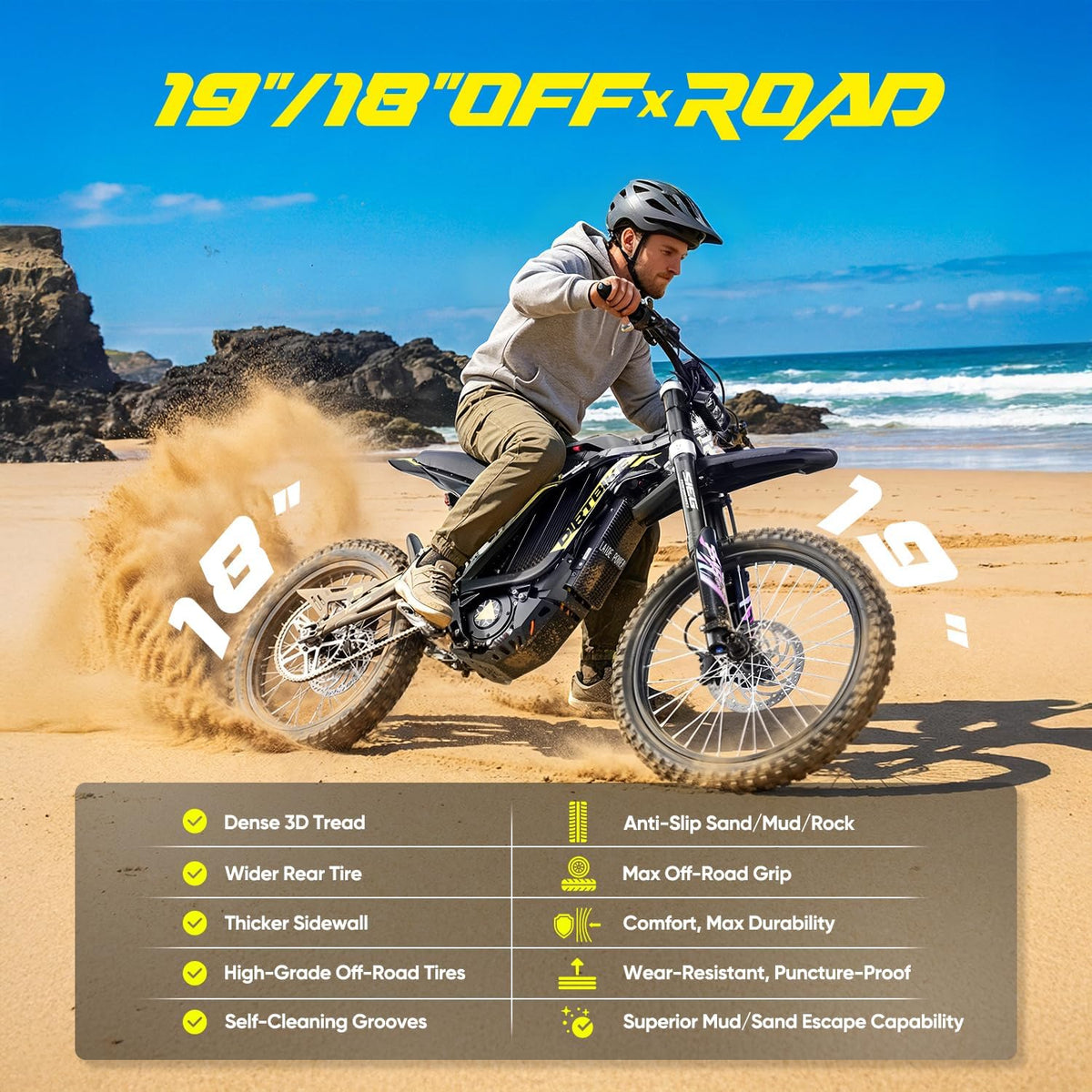 Thunderwasp XR16/X10/TE Electric Dirt Bike for Adult, 16KW Mid-drive Motor