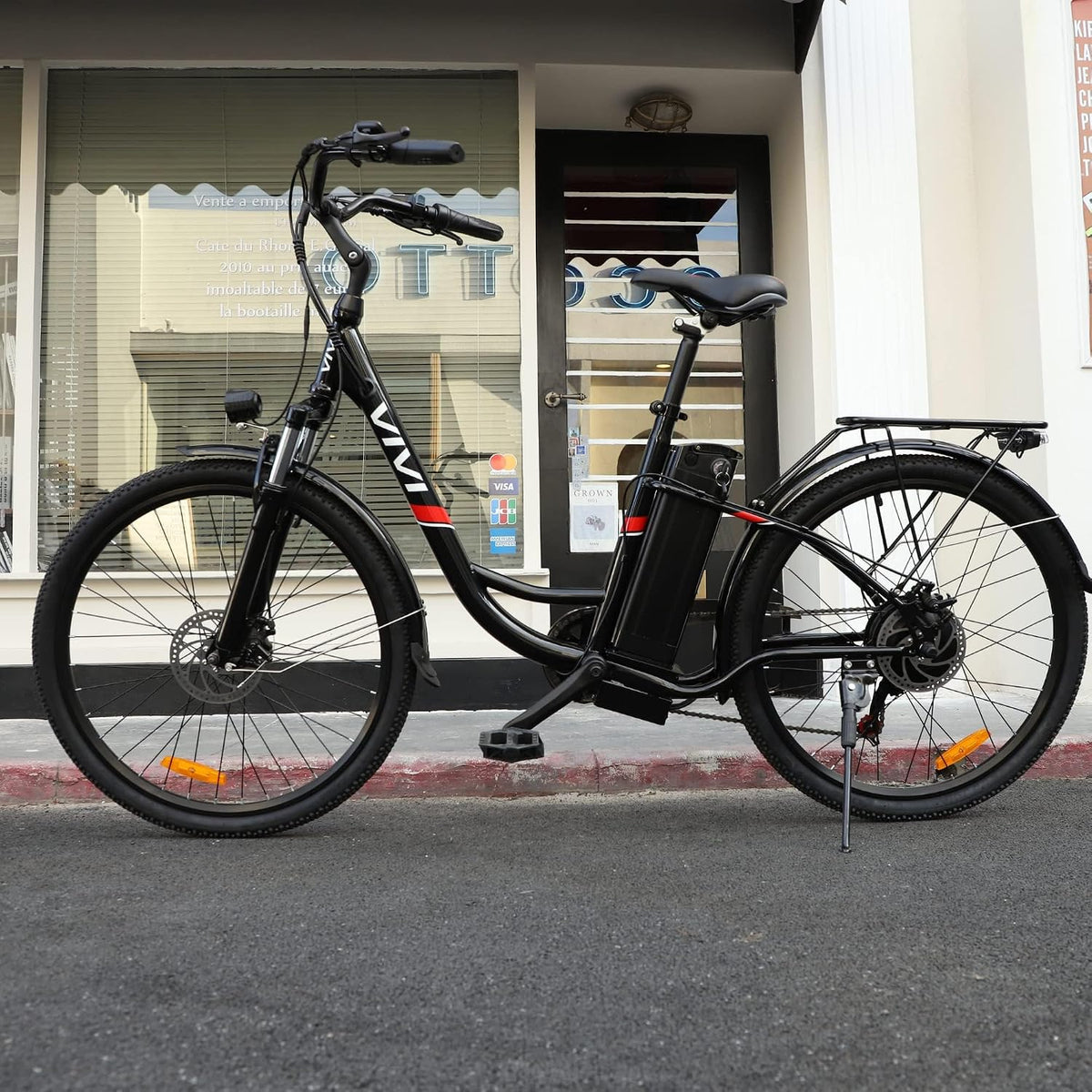 Vivi Electric Bike for Adults, 26'' Step Through Electric Commuter E Bike