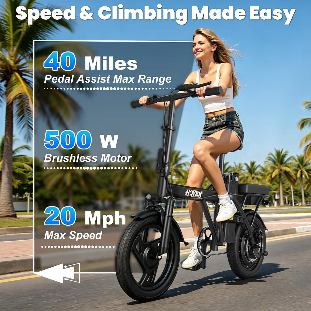 Electric Bike for Adults 14"/20"/26" Ebike 48V 500W/ 1500W