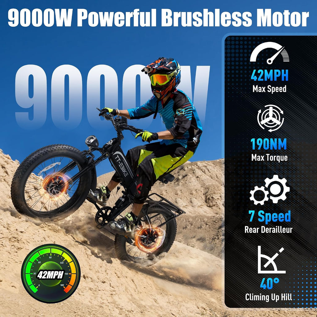 9000W Dual Motor Electric Bike for Adults
