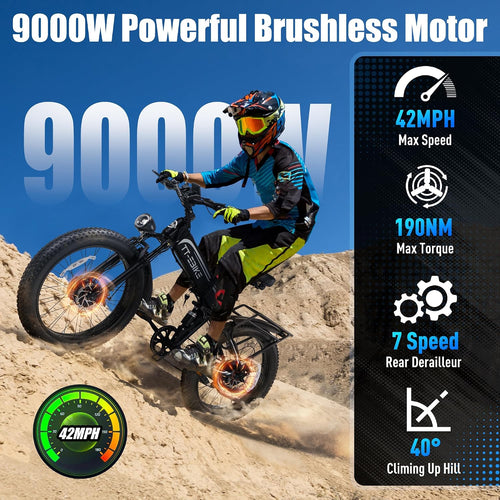 9000W Dual Motor Electric Bike for Adults