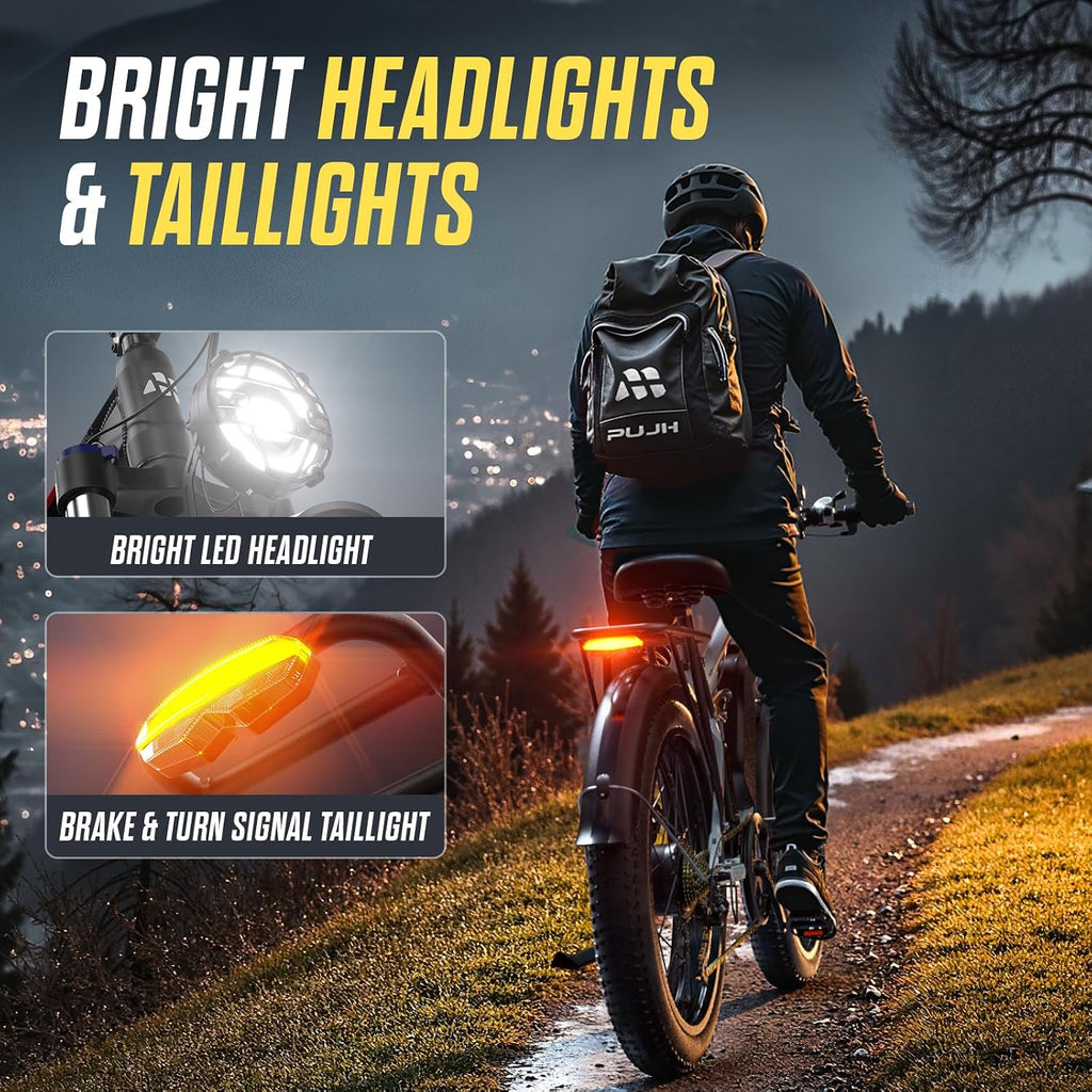 6000W 60V Dual Motor Electric Bike Up to 100Mi 24" Fat Tire for Adults