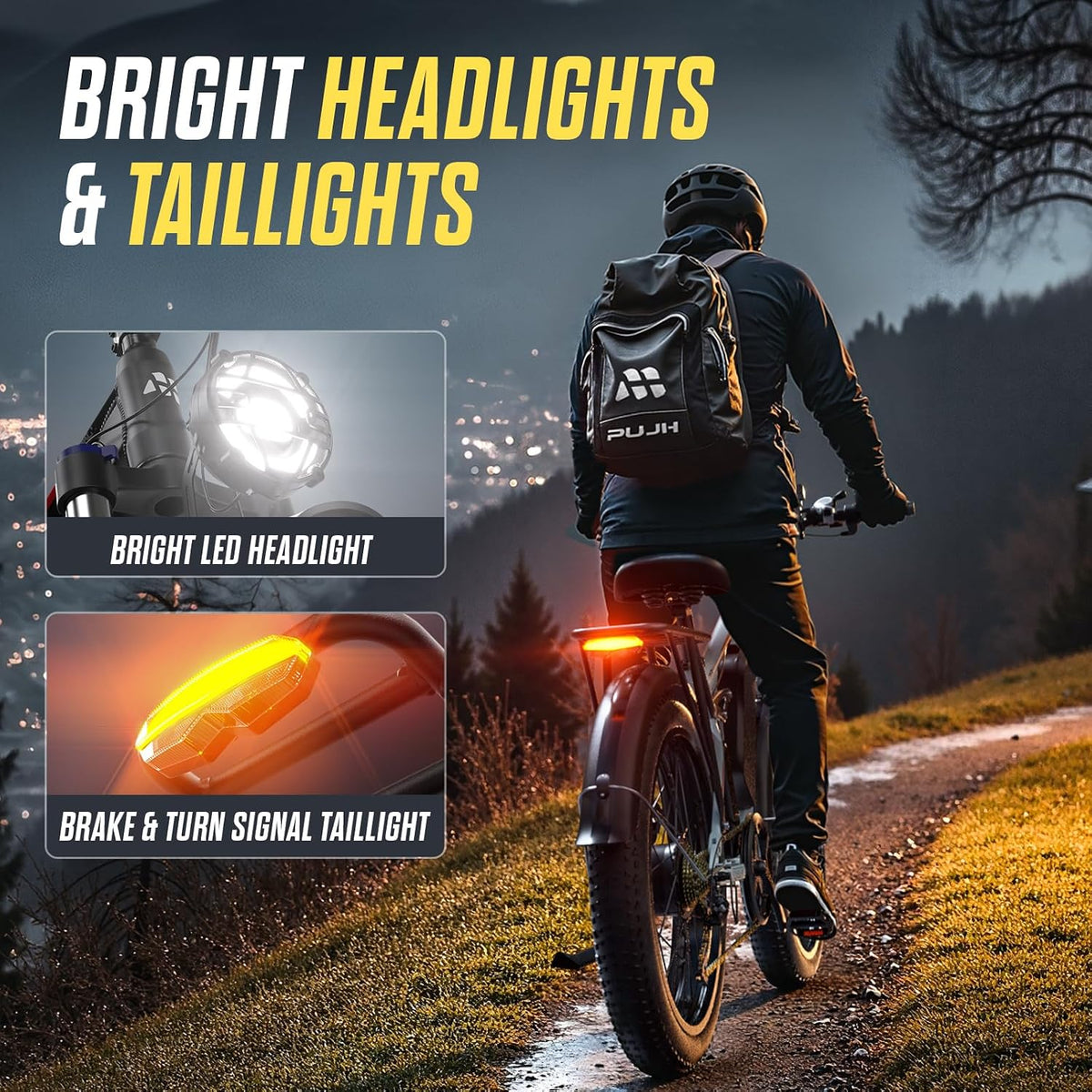 6000W 60V Dual Motor Electric Bike Up to 100Mi 24" Fat Tire for Adults