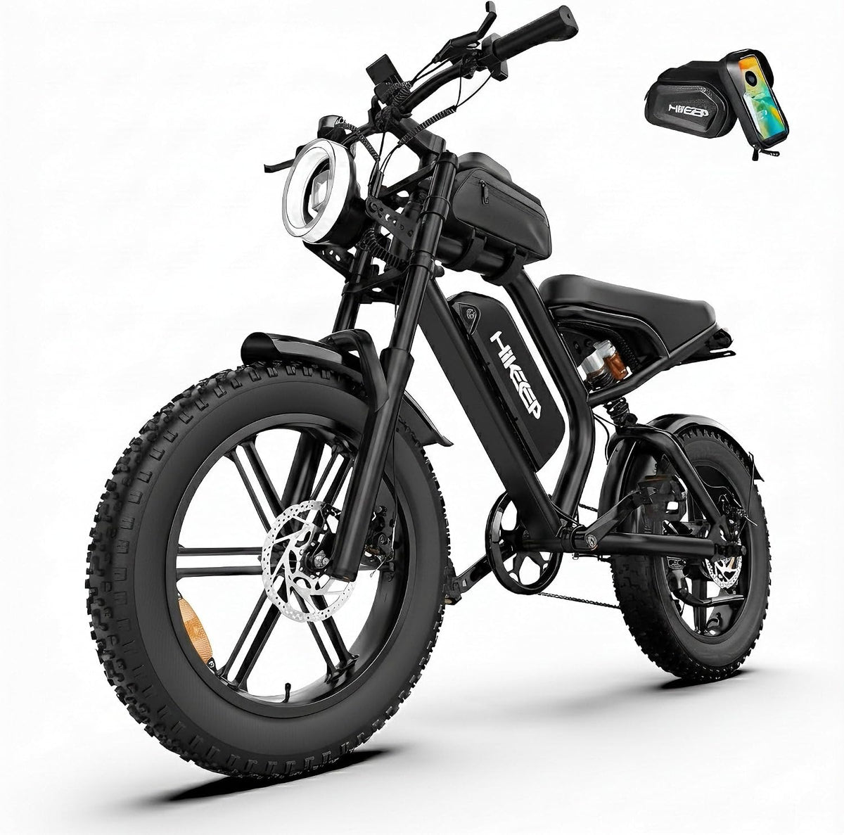GLOBALKEEP K6-G 1500W Peak Integrated Wheels Fat Tire Electric Bike