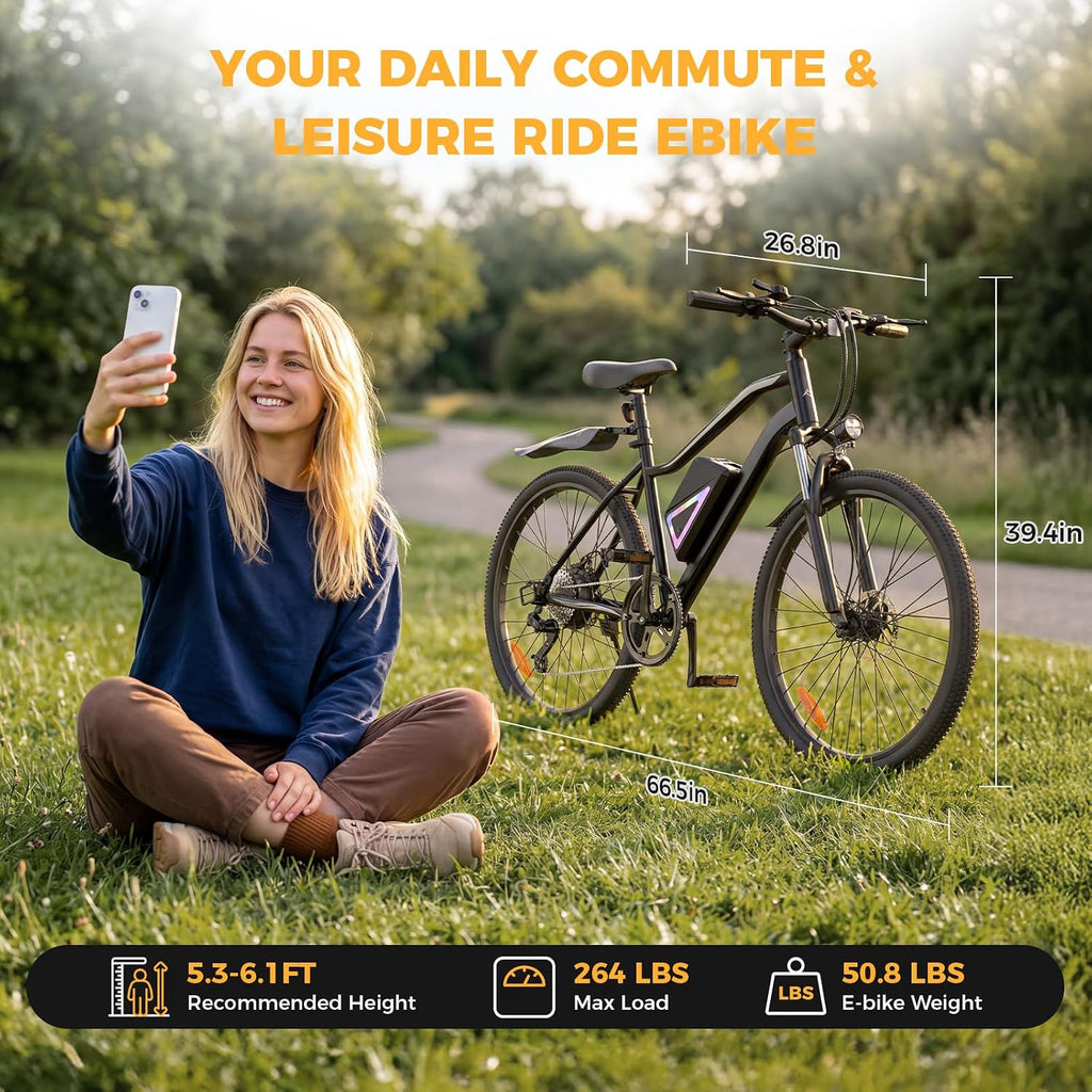 Electric Bike for Adults, 1500W/1000W Peak Motor 26"/14" Ebike