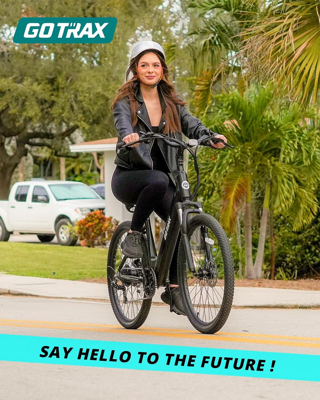 Gotrax Dolphin 26" Step -Thru Electric Bike for Adults, Max 30 Mile & 20Mph