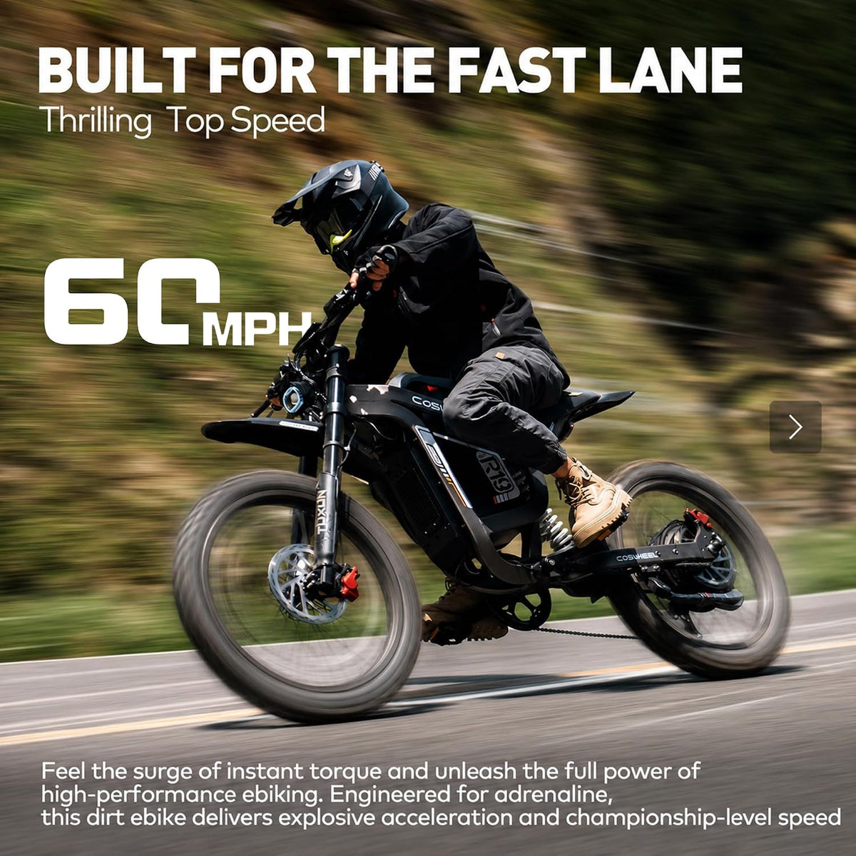 R19 Electric Dirt Bike, 9000W Peak Motor Electric Motorcycle