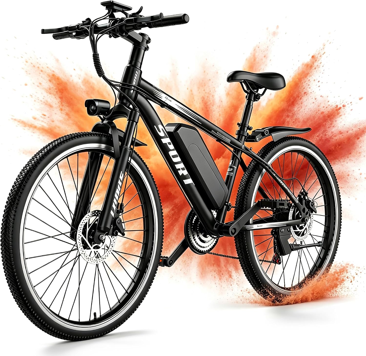 ASKGO Electric Bike for Adults, 1500W Peak Mountain Ebike, 26" All-Terrain Electric Bicycle, 48V 12Ah Removable Battery, 65 Miles Long Range, High-Step Commute E-Bike