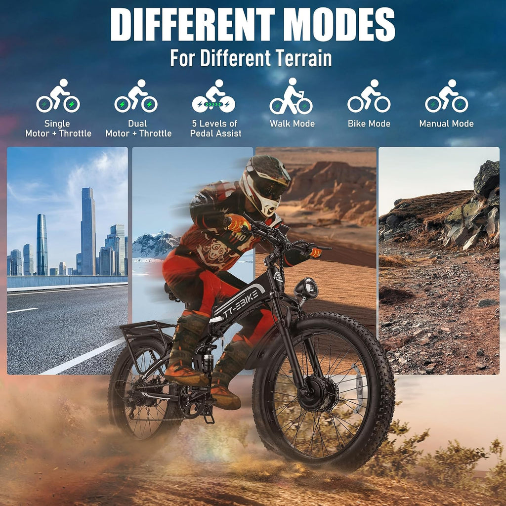 9000W Dual Motor Electric Bike for Adults