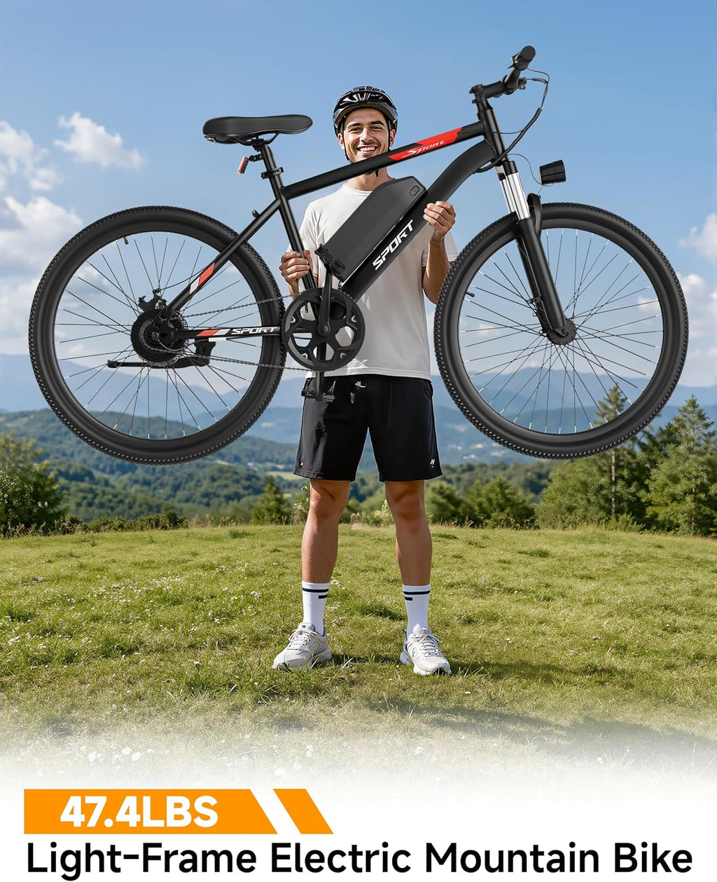 NAVIC Electric Bike for Adults, 1000W Brushless Motor 26 Inch Ebike, 48V Removable Battery Power for 30 Miles Range, 20 MPH Top Speed, 3 Riding Modes Front Suspension Commuter E Bicycle