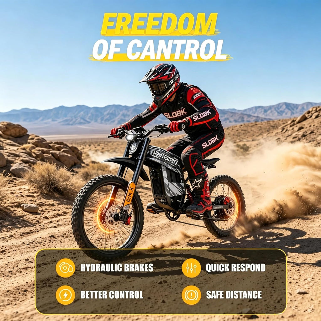 EKXBIKE TX1 Electric Dirt Bike for Adults, Off Road Electric Motorcycle | 7000W Peak Motor, 55MPH Top Speed, 60V 30Ah Battery, Up to 120KM Range and Full Suspension for Rugged Terrain